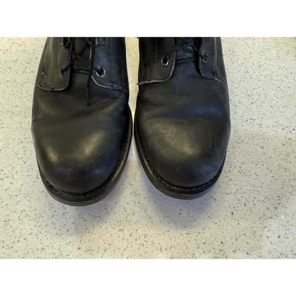 Vtg Addison Shoe Co Boots Black Steel Toe Combat Military 2005 Mens Size 9 D - Picture 10 of 16